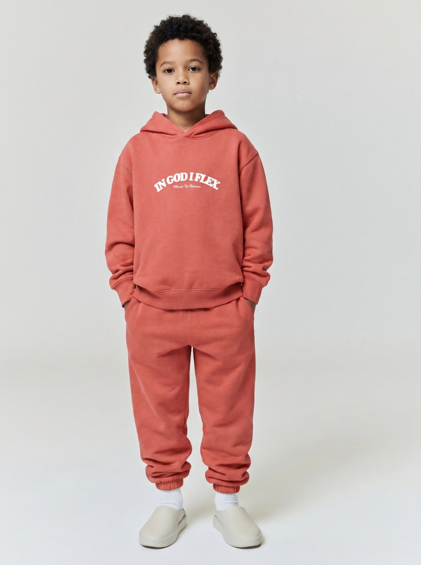 Kids streetwear editorial — urban casual