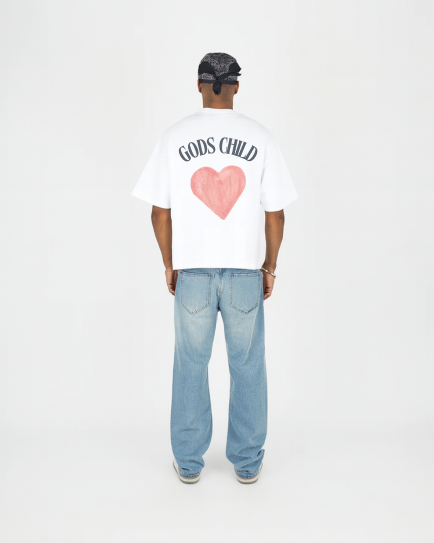 GODS CHILD REVERSE STITCHED BOX TEE
