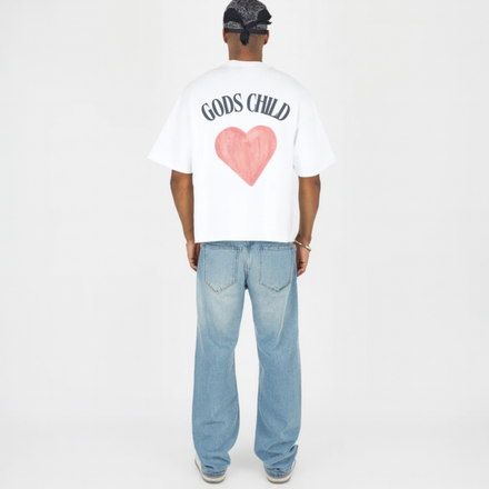 GODS CHILD REVERSE STITCHED BOX TEE