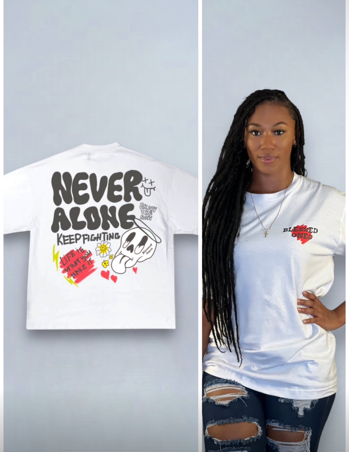 NEVER ALONE TEE