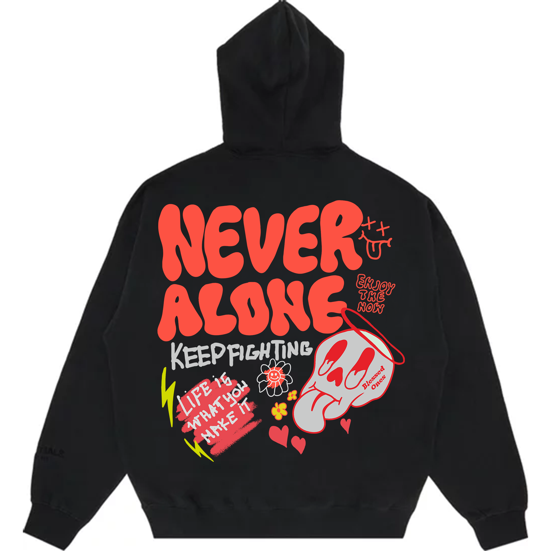 NEVER ALONE HOODIE (BLK FRIDAY SALE)